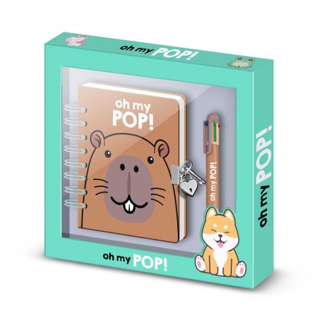Pack Oh My Pop Capybara con diario y bolígrafo
