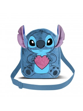 Bolso bandolera azul de Stitch con corazón
