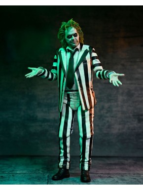 Figurine articulée Beetlejuice 18 cm costume rayé NECA
