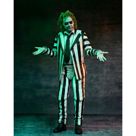 Figurine articulée Beetlejuice 18 cm costume rayé NECA