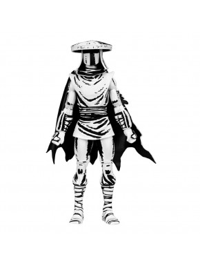 Figura articulada Foot Ninja Guard 18 cm em preto e branco