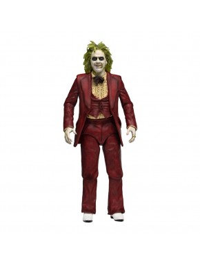 Figura articulada Beetlejuice com smoking vermelho e acessórios