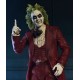 Figura articulada Beetlejuice com smoking vermelho e acessórios