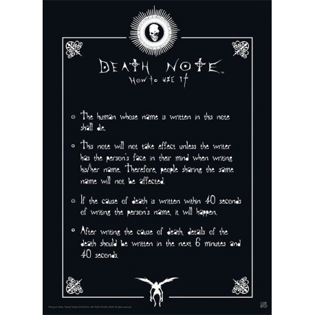 Poster Death Note Rules