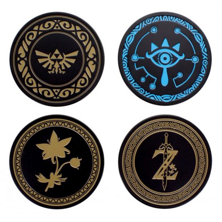 Set 4 coasters metal Zelda Nintendo