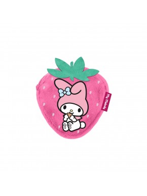 Monedero de peluche rosa con Hello Kitty My Melody