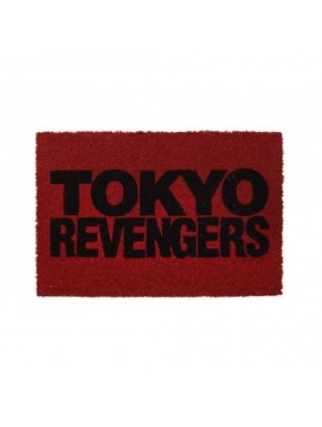 Felpudo rojo Tokyo Revengers con logo negro, 40 x 60 cm
