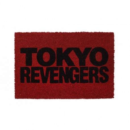 Felpudo rojo Tokyo Revengers con logo negro, 40 x 60 cm