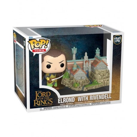Figurine POP! Town Elrond et Fondcombe de 9 cm de Funko