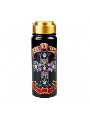 Botella metálica negra Guns N' Roses 550ml