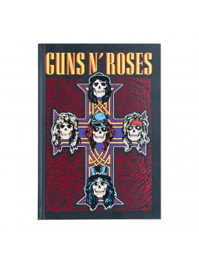 Caderno A5 Guns N' Roses com capa dura
