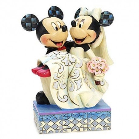 Figura de resina Enesco Disney de Mickey y Minnie de 16 cm
