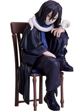 Estatua de Obanai Iguro de Demon Slayer sentado en una silla