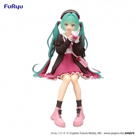 Estatua de Hatsune Miku otoño rosa 14 cm