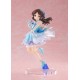 Estatua de PVC Arisu Tachibana en traje azul sosteniendo micrófono