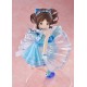 Estatua de PVC Arisu Tachibana en traje azul sosteniendo micrófono