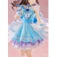 Estatua de PVC Arisu Tachibana en traje azul sosteniendo micrófono