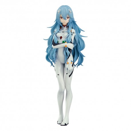 Estatua PVC Rei Ayanami Evangelion cabello largo 17 cm