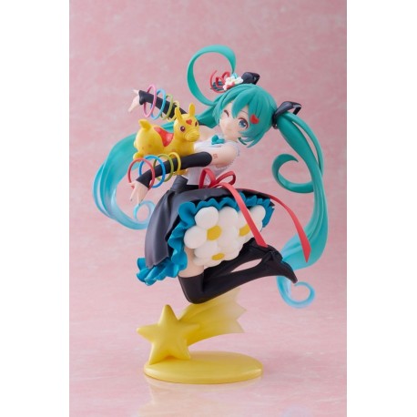 Estatua de Hatsune Miku x Rody con diseño colorido