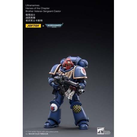 Figura articulada Ultramarines Sergeant Castor 12 cm