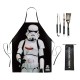 Conjunto de churrasco Stormtrooper com avental e utensílios