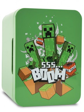 Mini nevera Minecraft verde con diseño Creeper