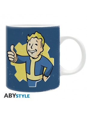 Caneca azul com Vault Boy de Fallout