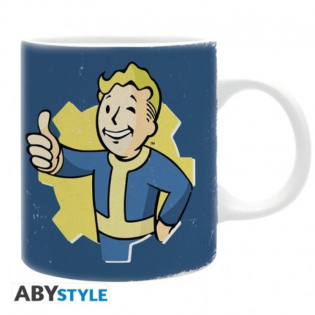 Caneca azul com Vault Boy de Fallout