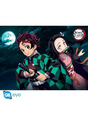 Poster Chibi Demon Slayer Tanjiro et Nezuko 52x38