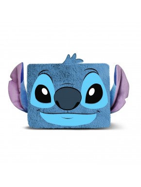 Carteira de pelúcia azul com design Stitch