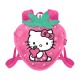 Mochila rosa de pelúcia Hello Kitty Morango