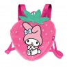 Mochila Suave Hello Kitty My Melody Morango, Rosa