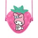 Bolso bandolera rosa Hello Kitty My Melody en forma de fresa
