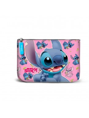 Bolsa de moedas azul Lilo e Stitch com zíper