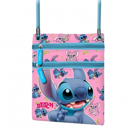 Bolsa pequena Disney Lilo e Stitch com zíper