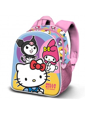 Mochila rosa Hello Kitty para pré-escolar com design 3D
