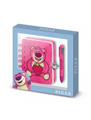 Pack rosa de diário e caneta Disney Lotso