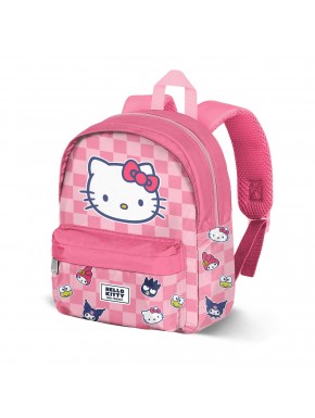Mochila rosa Hello Kitty com design quadriculado