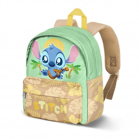 Mochila verde Lilo & Stitch com design musical