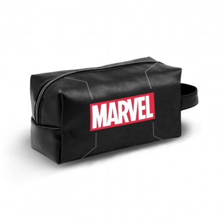Neceser de viaje negro Marvel Comics con logo