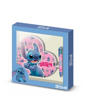 Diario corazón Lilo y Stitch con bolígrafo