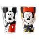 Juego de vasos de vidrio de Mickey y Minnie Mouse