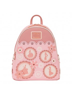 Mochila Disney Princess vidrieras rosa Loungefly