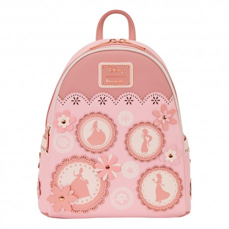 Mochila Disney Princess vidrieras rosa Loungefly