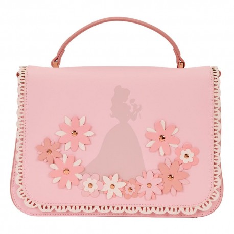 Sac bandoulière rose Disney Princess avec design en vitrail