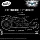 Véhicule Batmobile Tumbler Batman 1989 Super Cyborg