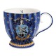 Taza azul Ravenclaw Harry Potter con escudo y estrellas doradas