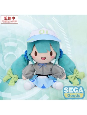 Peluche de Hatsune Miku de 22 cm con gorra y lazos