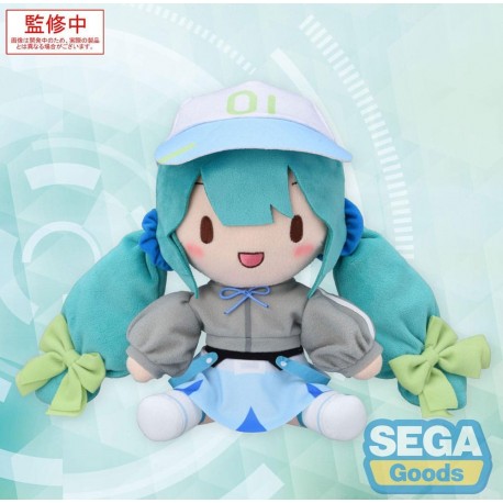 Peluche de Hatsune Miku de 22 cm con gorra y lazos