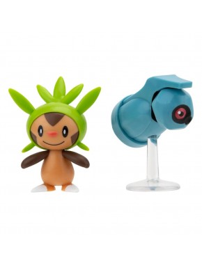 Pack de 2 figuras Pokémon Chespin y Beldum 5 cm